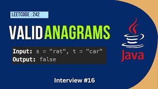 Valid Anagram  Leetcode  242   Java  Tamil [upl. by Diantha]