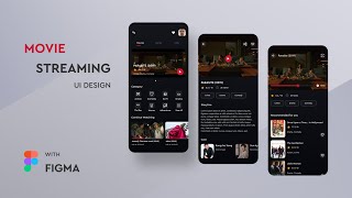 Movie Streaming App UI Design with Figma Speed Art [upl. by Otreblaug529]