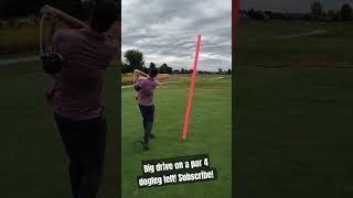 Long tee shot Big driver into a par 5 dogleg left golfswing golf timberpointegolfclub5106 [upl. by Neit442]