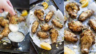 Lemon Pepper Air Fryer Chicken Wings Recipe  30 Minute Meal [upl. by Elleirbag]