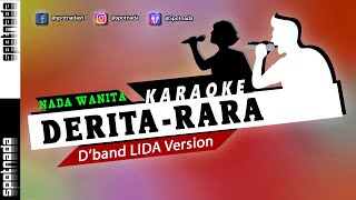 Karaoke Nada Wanita  Derita Versi Rara LIDA ft Kevin Aprilio [upl. by Terencio]