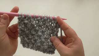 Learn to Knit  Double Moss Stitch UK [upl. by Nol]