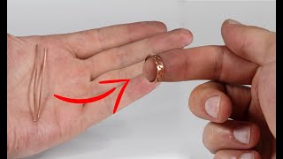 How to Make a Copper Wire Ring [upl. by Tteragram]