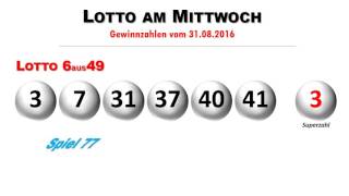 Lottozahlen Ziehung vom Lotto am Mittwoch 3182016 [upl. by Lebna503]