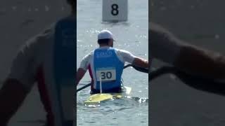 Josef Dostal breaks his paddle in the K1 5000m race European Championships Munich 2022 shorts [upl. by Can812]