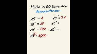 Zehnerpotenzen Exponenten und Potenzen einfach erklärt mathe mathetipps [upl. by Genni]