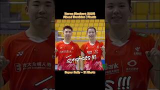 Congrats Guo Xinwa CHEN FangHui  BWFWorldTour koreamasters2024 badminton shorts final [upl. by Enyrb867]