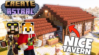 I built a HUGE Tavern in Minecraft Create Astral [upl. by Rosinski465]