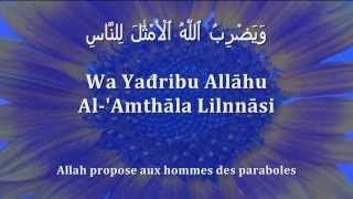 Apprendre le verset de la Lumière Sourate 24 Verset 35 arabephonétiquefrançais [upl. by Emiline]