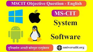 MSCIT System Software Objective questions 2024 English  MSCIT Objective Questions in English [upl. by Larkin]