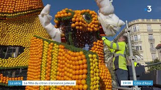 Fête du citron à Menton  une quinzaine juteuse pour la ville [upl. by Odnalra391]