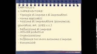 2Diritto Commerciale  Diritto dellImpresa  Capitolo 1 parte I  Limprenditore [upl. by Olecram]