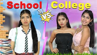 First Day of School vs College  Student Life  Anaysa [upl. by Aria]