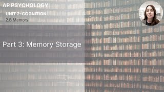 Unit 2B Part 3 Memory Storage [upl. by Zuleika]