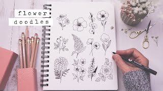 Twelve Easy Flower Doodles You Need To Know [upl. by Nottarts]