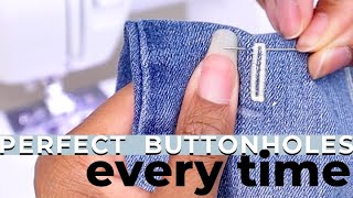 Beginners Guide to Sewing Perfect Buttonholes EVERY Time [upl. by Aelat]