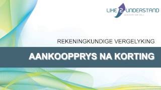 Rekeningkundige Vergelyking  3 Aankoopprys Na Korting [upl. by Celle]