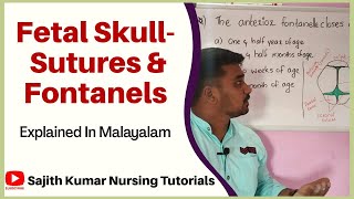 Fetal Skull Sutures amp Fontanels Explained In Malayalam [upl. by Hanleigh]