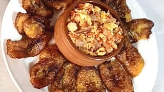 How To Fry Over Ripe Plantain With Egg Sauce food [upl. by Canty]