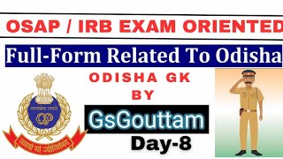 odishagk day8 osap irb odisha police importantquestions facts motivation [upl. by Enelrae]