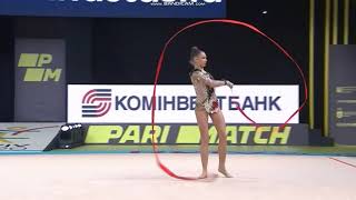 Anastasia SALOS BLR Ribbon AA  European Championships Kyiv 2020 [upl. by Nnylkcaj292]