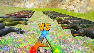 That was  ARK Survival Evolved  100 Sarco VS 100 titanoboa  Sarco VS Boa [upl. by Kubis]