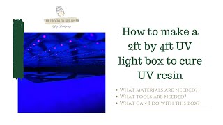 How to Make a UV Light Box  UV Resin Curing [upl. by Tuinenga882]