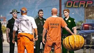 Escaped Prisoner Costume Party in GTA RP  OCRP [upl. by Einned538]