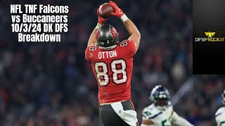 NFL TNF Falcons vs Buccaneers 10224 DK DFS Breakdown [upl. by Amikan]