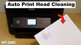 Epson WF2860 Printhead Cleaning Auto Method [upl. by Enoid]