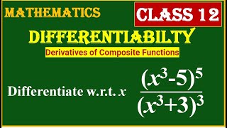 DIFFERENTIATION  Differentiate wrt x  x3  5 5   x3  3 3 [upl. by Pavlov]