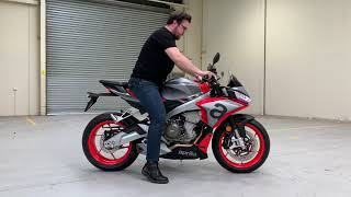 2021 Aprilia Tuono 660 LAMS UNBOXING and REVIEW  Bikebiz [upl. by Annirtak922]