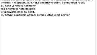 Minecraft Internal exception java net SocketException Connection reset hatasıKesin Çözüm [upl. by Orodisi]