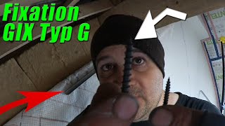 Fixation en GIX Typ G sur Placo en remplacement de la cheville Molly Astuce Chantier Rapide [upl. by Pavior]