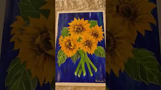 Pintura GirasolesDisfruta de su proceso en el canalart painting artist flowers [upl. by Brock]