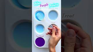 Blue Gray Purple 💙🩶💜 Palette relaxing satisfying satisfyingasmr trending trendingshorts shorts [upl. by Maurise]