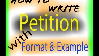 How to write PETITION [upl. by Carolann]