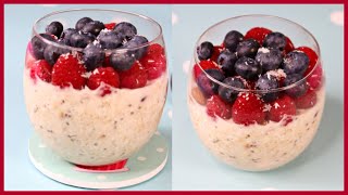 COMO PREPARAR AVENA FRIA CON CHIA Y FRUTAS  AVENA DELICIOSA PARA EL DESAYUNO  NatyGloss Cocina [upl. by Yelad]