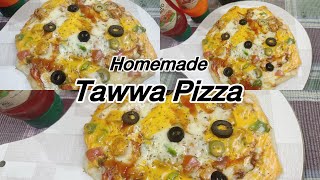 How To Make Pizza At Home On Taw…Pizza recipeTawa Pizza RecipeCook With Wardha110 [upl. by Quill]