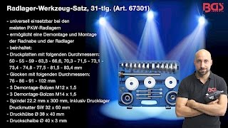 Tutorial RadlagerWerkzeugSatz 31tlg Art 67301 [upl. by Epperson]