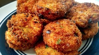 Rice Cutlet Recipe  Leftover Rice Recipes  Easy Evening Snacks Recipe For Kids [upl. by Galatia]