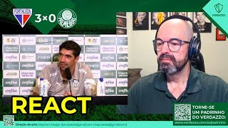 REACT  Coletiva Abel Ferreira  Fortaleza 3x0 Palmeiras [upl. by Ayotan242]