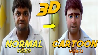 Convert Any Normal Video Into 3D Cartoon For free l Ai Video Ai aitools [upl. by Angeli948]