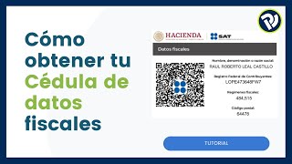 Cómo obtener la Cédula de datos fiscales sat [upl. by Yeclehc928]