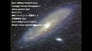 Bach Wilhelm Friedrich Ernst Triumph Triumph Westphalia2 chorus practice sop2 WFEバッハ 勝利2sop2 [upl. by Lorimer]