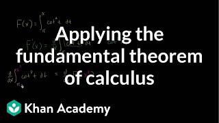 Worked example Finding derivative with fundamental theorem of calculus  Khan Academy [upl. by Ecnarretal]