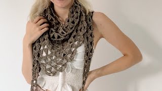 TRI TRA TRIANGLE SHAWL  FREE CROCHET PATTERN [upl. by Eah]