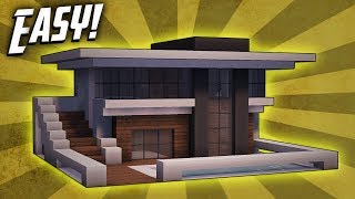 Minecraft How To Build A Small Modern House Tutorial 9 [upl. by Aisatal]