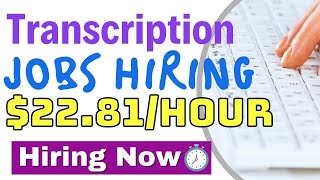 Top 10 Transcription Job Sites Hiring  WORLDWIDE 💲 Earn 2281Hr [upl. by Howenstein]