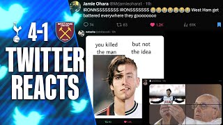 West Ham Get Battered Everywhere They Goooooo  Spurs Fans REACT to Twitter [upl. by Kinimod]